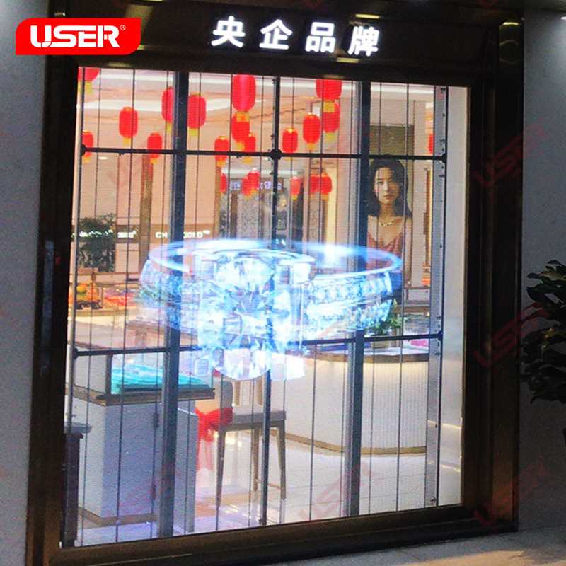 透明led屏 室内玻璃幕墙橱窗屏冰屏自发光双面显示广告大屏幕