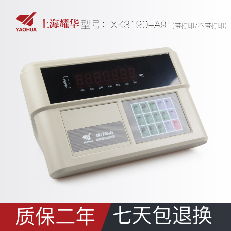上海耀华XK3190-A9+A9P称重仪表大地磅显示器汽车衡表头打印仪表