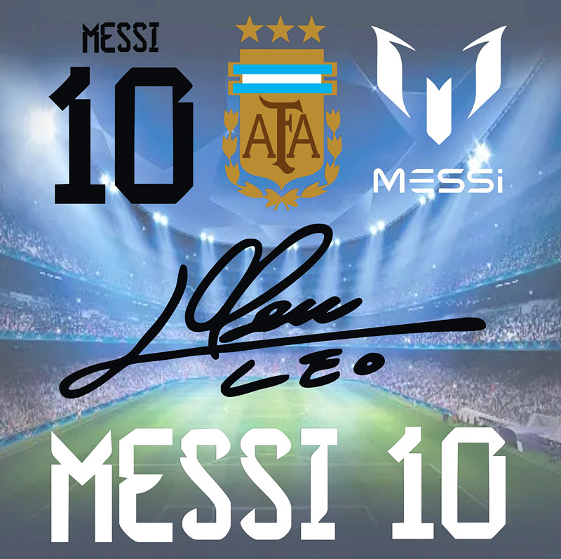 梅西个性创意足球球队汽车贴纸2022世界杯阿根廷球衣油箱盖卡塔尔