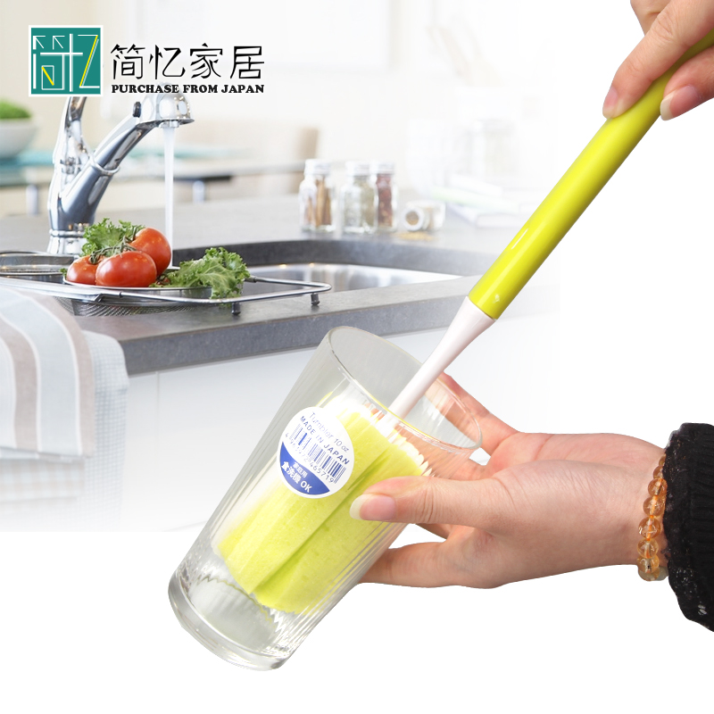 日本KOKUBO杯刷可伸缩瓶刷海绵百洁布玻璃杯刷子保温杯刷奶瓶刷子