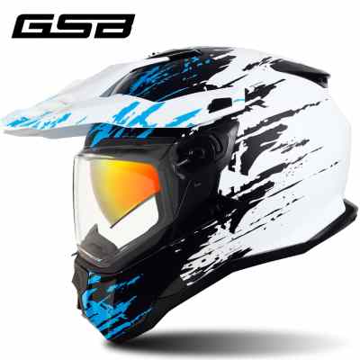 GSB拉力头盔男女双镜片冬季摩托车全盔机车拉力盔越野盔四季XP22