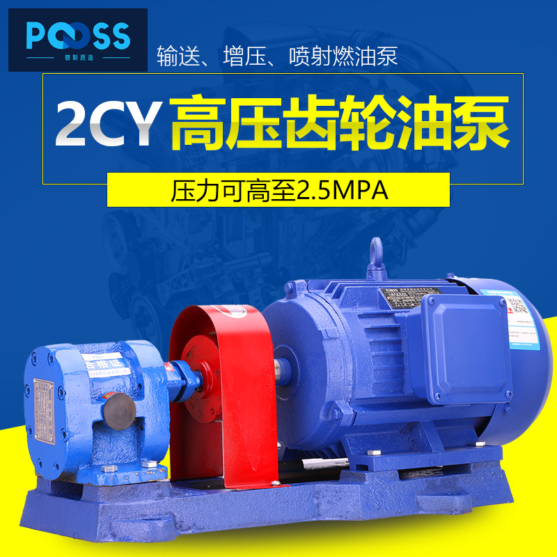 普斯2CY高压齿轮油泵电机三相380机柴油齿轮油循环抽油泵自吸增压