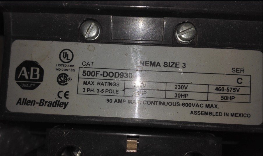 500F-DOD930 500F-D0D930 电机启动器 500F-DOD930询价