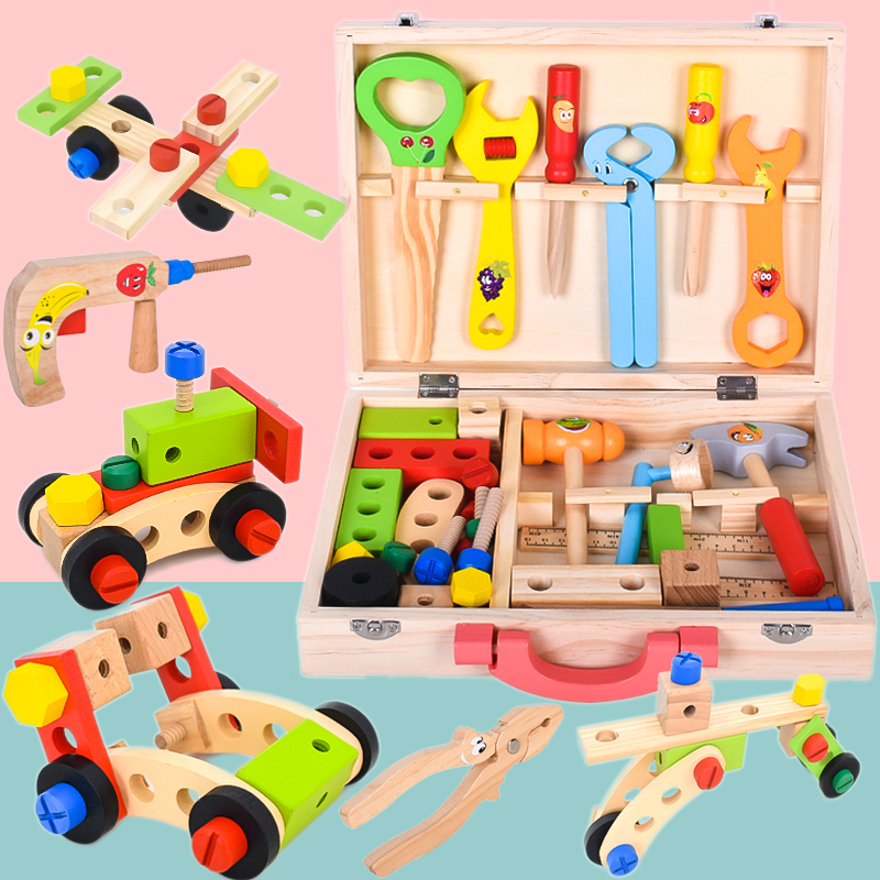 宝宝益智动手可拆卸拧螺丝钉螺母组合拆装工具箱儿童玩具套装男孩
