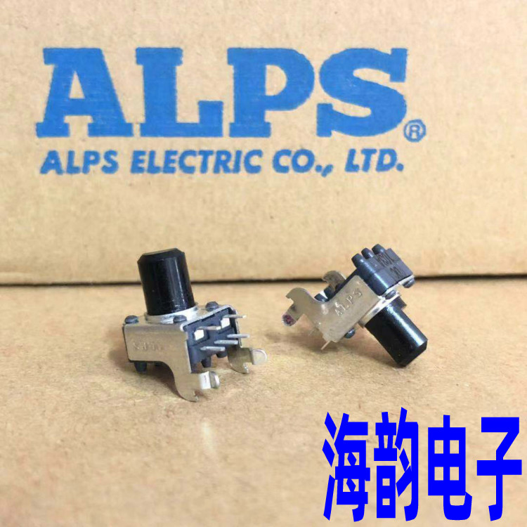 日本ALPS 汽车功放音箱音量调节旋钮RK09型双联5脚A10K电位器103A