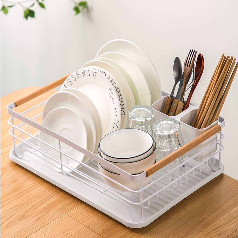 碗碟收纳架沥水碗架简约置物架子厨房家用小型碗柜碗筷餐具收纳盒