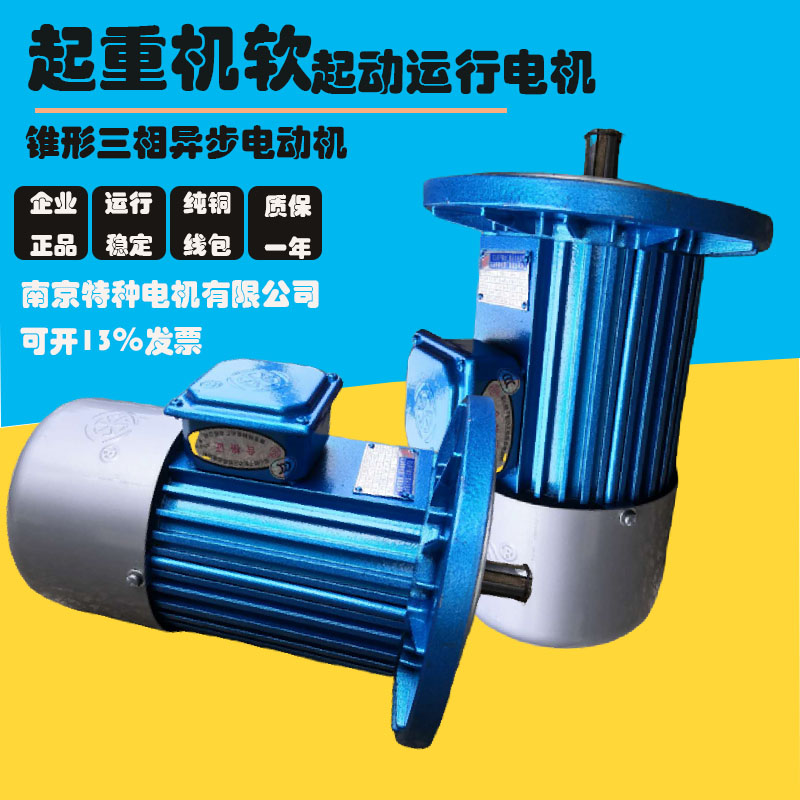 南京特种电机三相异步锥形电动机软起动纯铜直流立式变频马达包邮