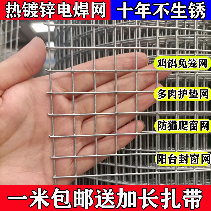 镀锌铁丝网电焊网养殖网养鸡钢丝网片护栏围栏网防鼠网阳台防护网