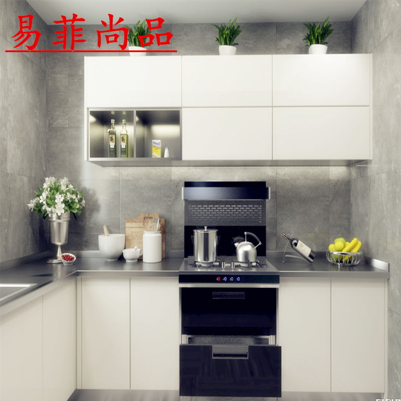 北京不锈钢橱柜定制整体304台面简约现代厨房定做旧换新橱柜装修
