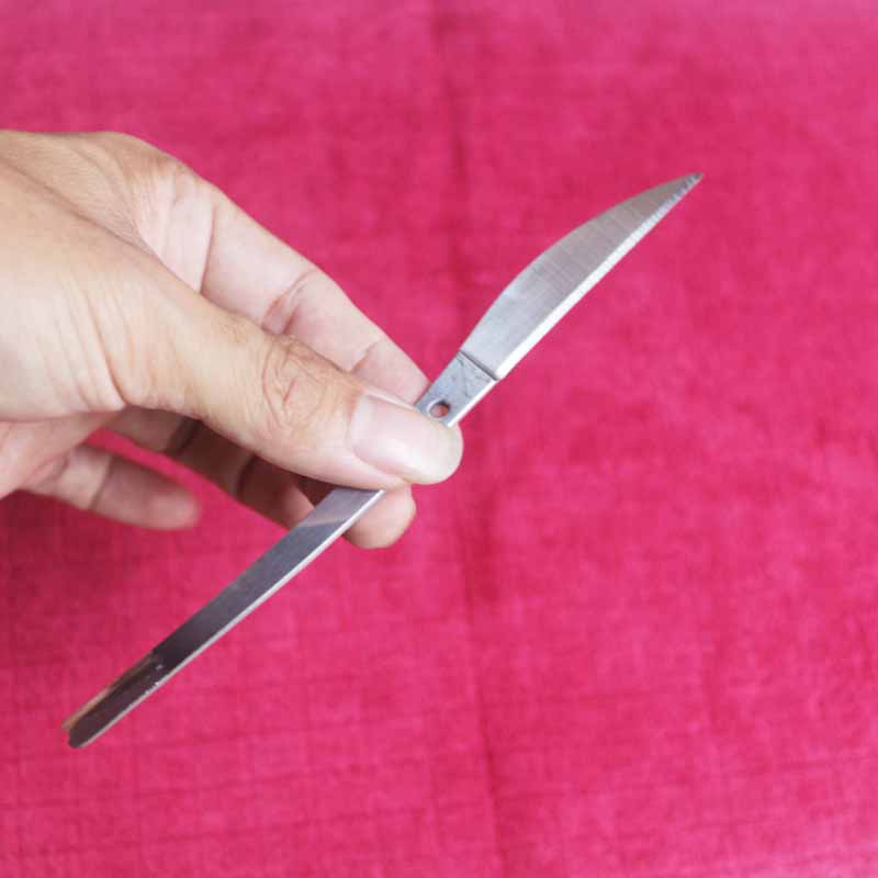 漳州水仙花专用雕刻刀可打磨不锈钢带凹槽雕刻水仙花种球用刀工具