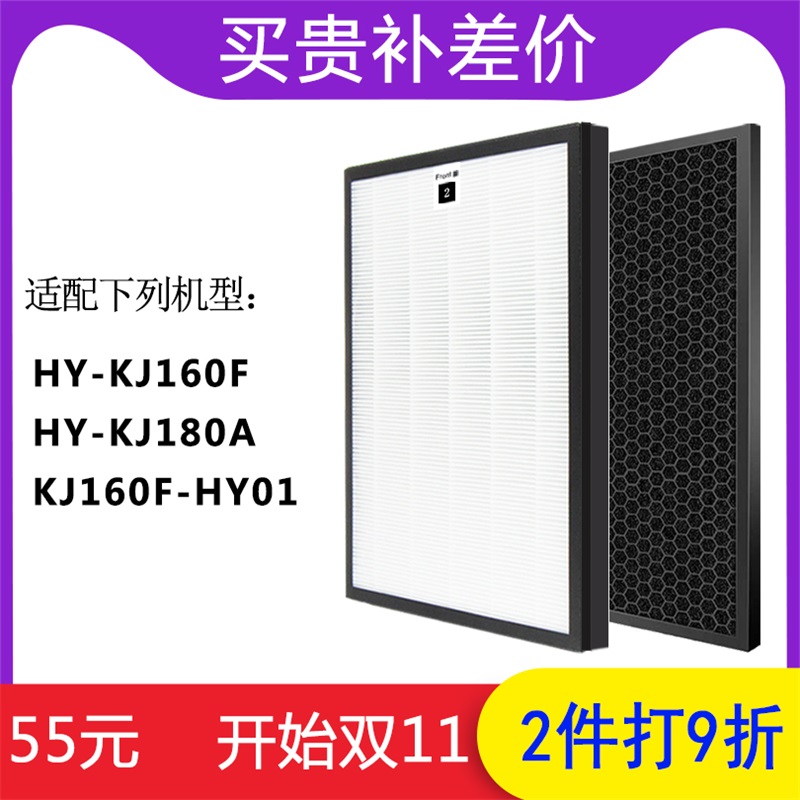 适配海尔空气净化器过滤网HY-KJ160F  HY-KJ180A KJ160F-HY01滤芯