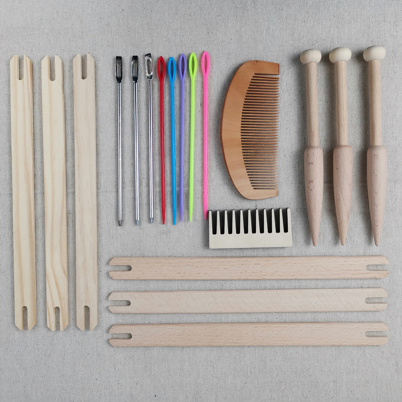 织布机配件木制梭子铁针塑料针木质圆锥梭子编织绕线板桃木梳子