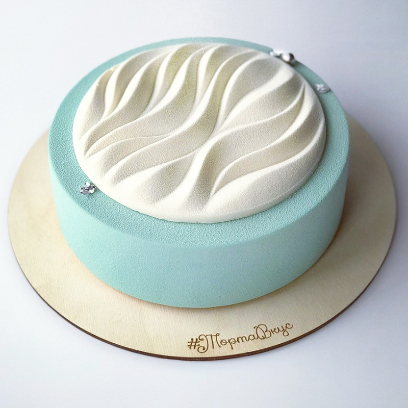6寸8寸圆形波纹慕斯蛋糕模具首尔风切块巧克力波浪蚊香装饰硅胶模