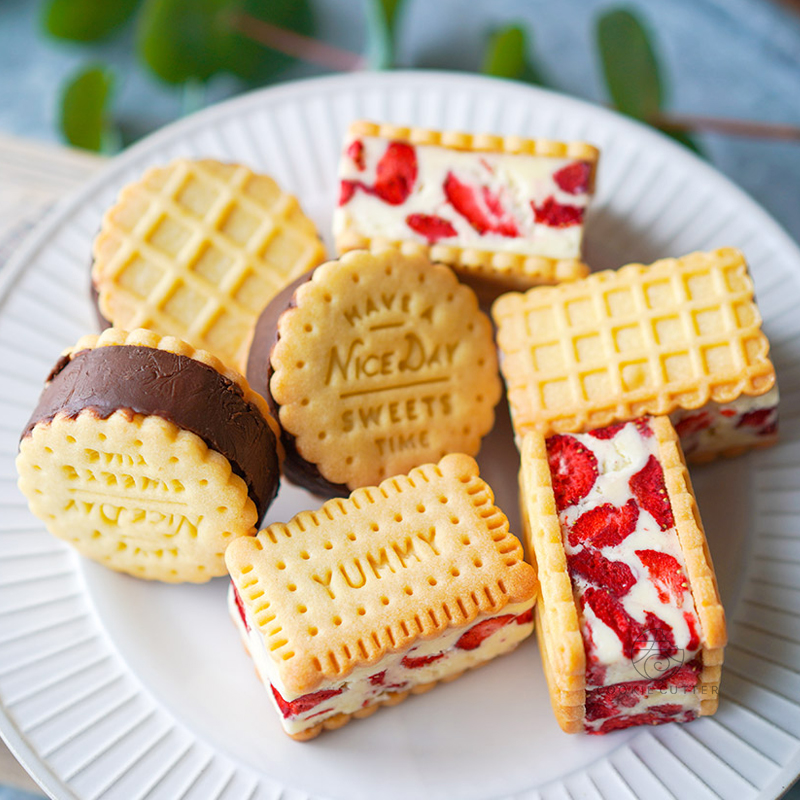日本COTTA正品网红华夫饼造型饼干模具创意雪花酥夹心复古烘焙diy
