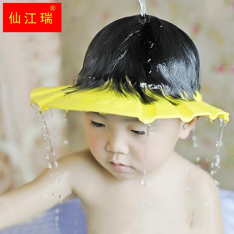 防水耳罩头围洗澡防护儿童宝宝洗头理发浴帽剪发帽子塑料婴儿童女