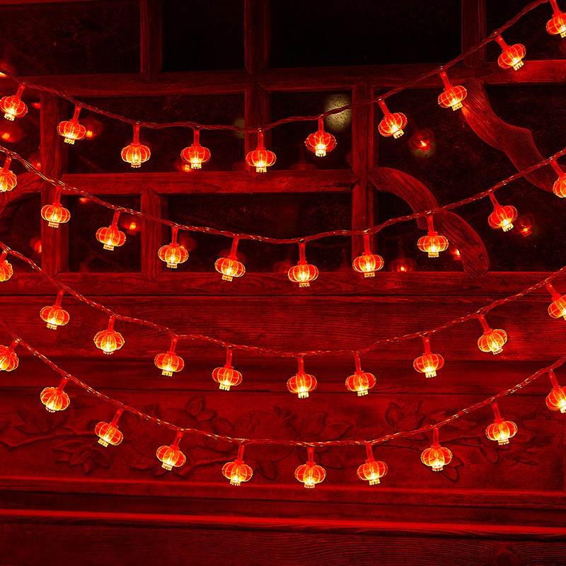 新年装饰led彩灯串灯2023年春节过年氛围装饰灯串家用中国结闪灯