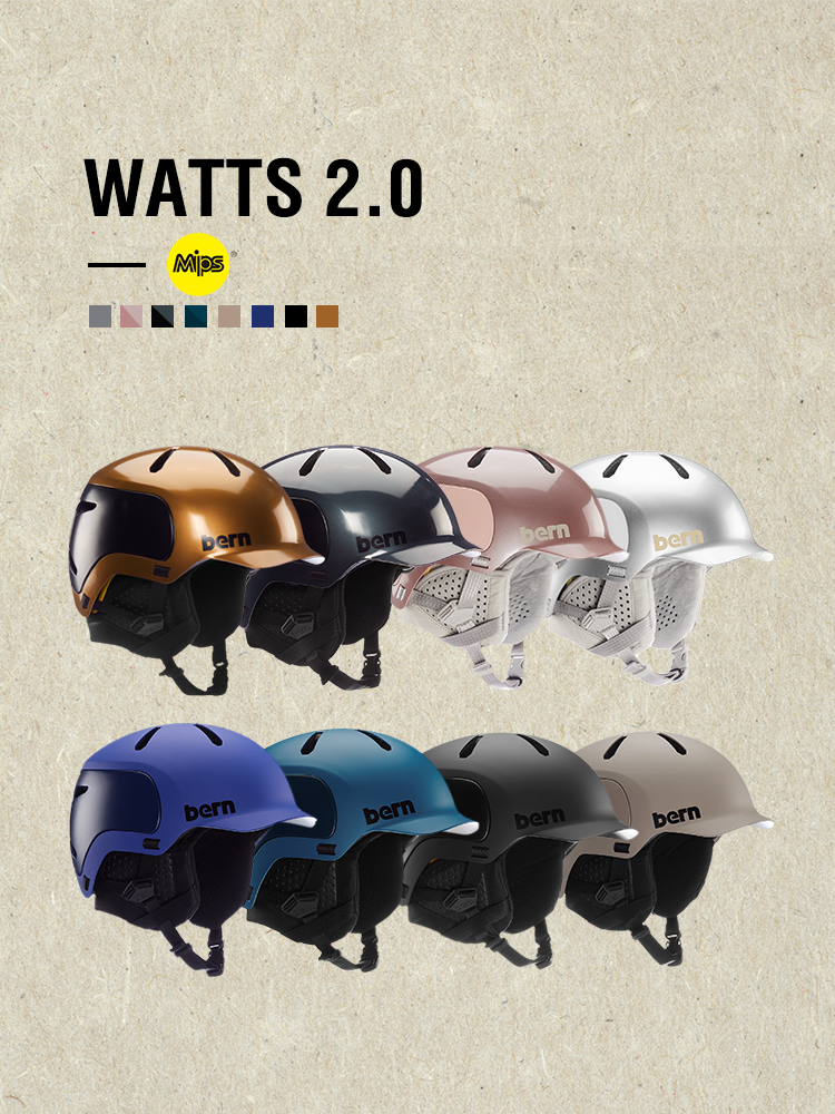 42滑雪新款BERN滑雪头盔Watts 2.0男女滑雪装备MIPS滑雪盔包邮
