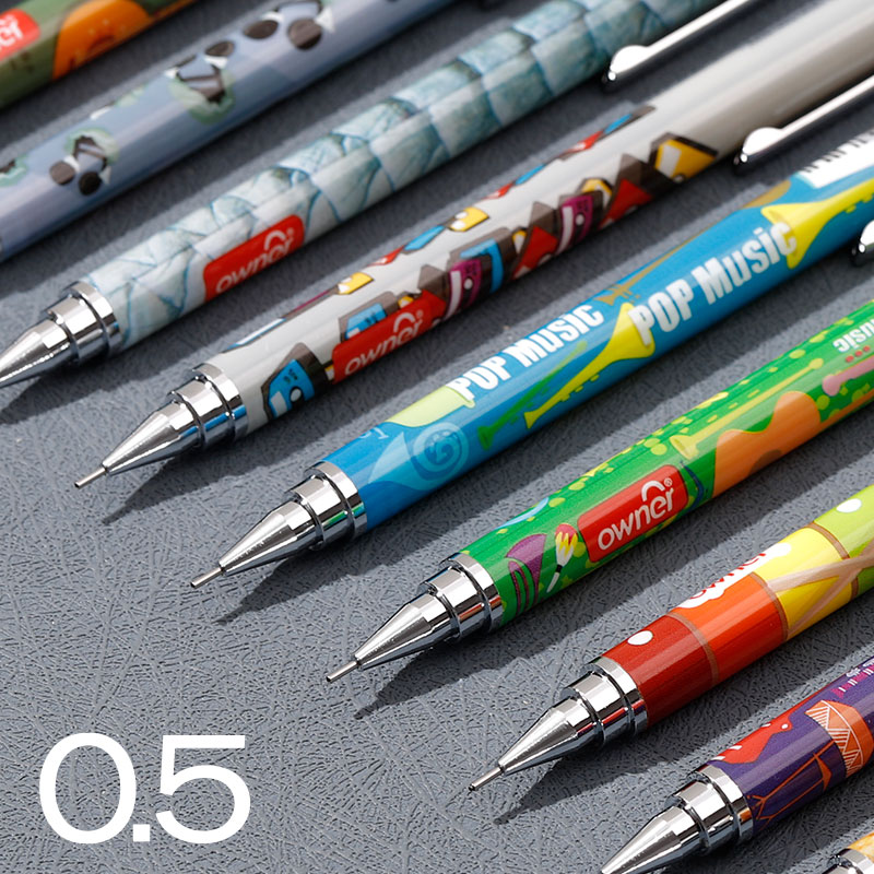 2B低重心自动铅笔笔芯0点5学生用0.5铅芯2比小学生活动铅笔金属头