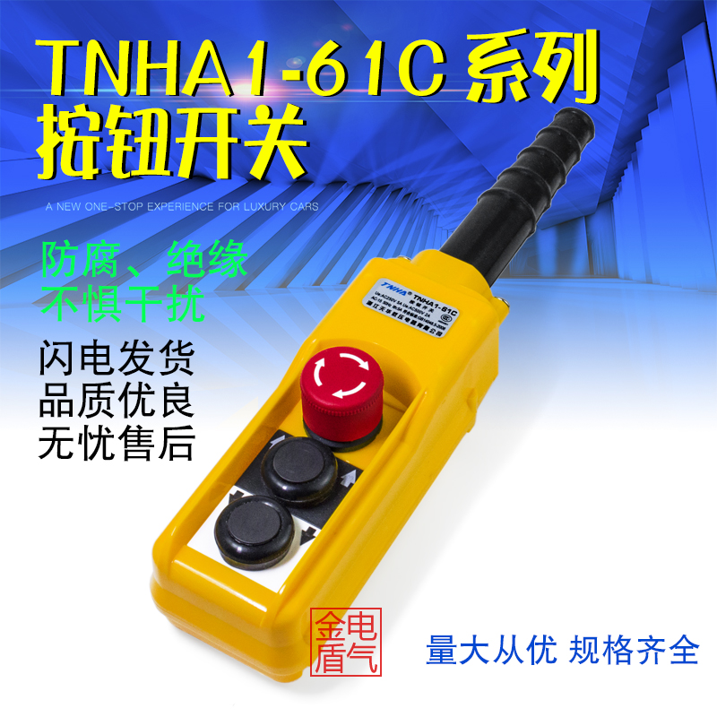 行车开关TNHA1-61C 61CS  COB 防雨起重机按钮控制站 带急停双速