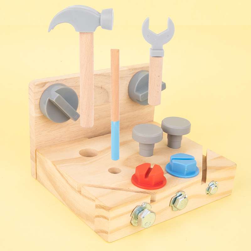 木制儿童多功能工具台 螺母拆装过家家动手眼协调培养益智玩具