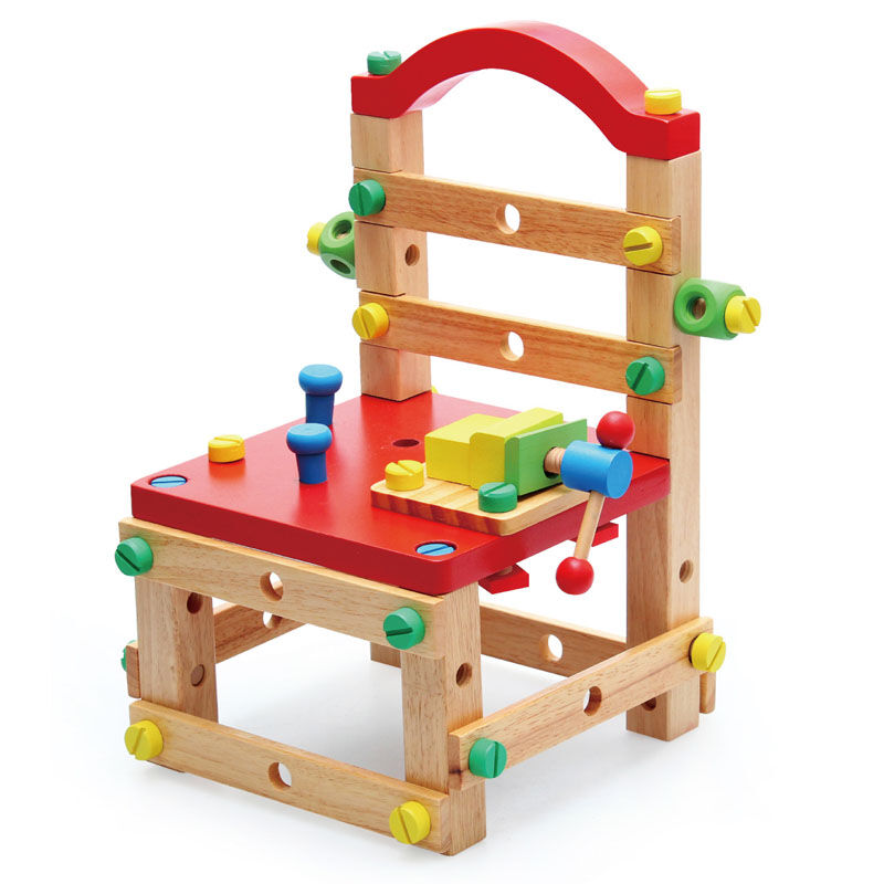 螺丝鲁班椅子螺母拆装组合智力玩具儿童动手动脑3-7岁