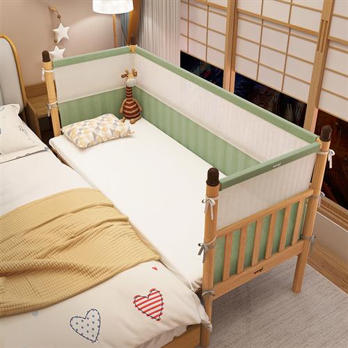 拼接床儿童床婴儿榉木加宽平接大床边宝宝防护栏实木高围栏