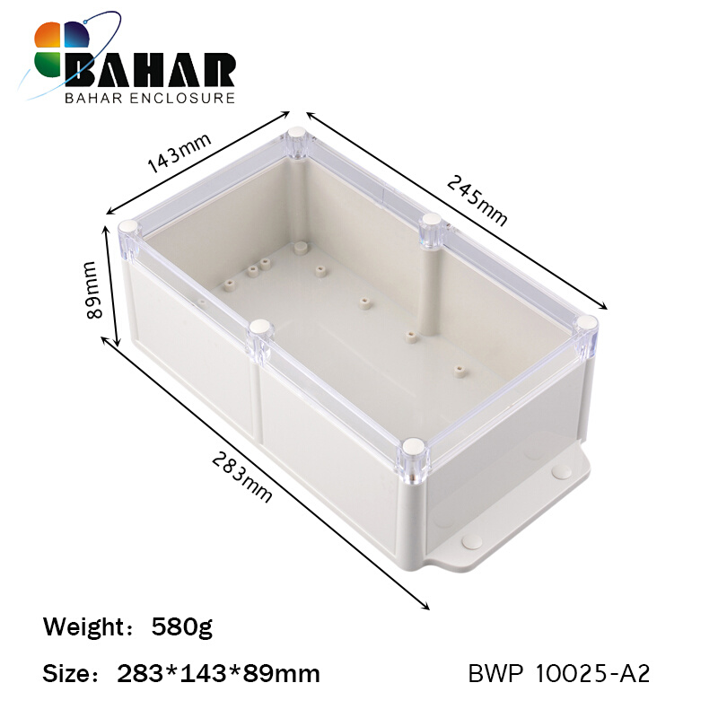 巴哈尔塑料防水盒透明盖BWP10025-A2电子元器件仪器仪表壳体外壳