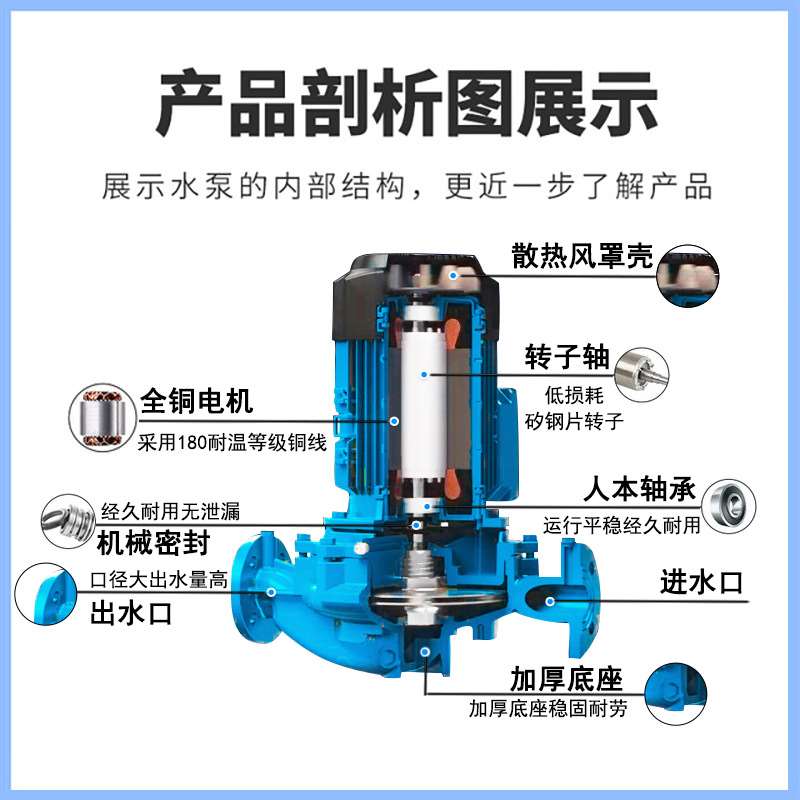定制水泵304循环 增压 I卧式GS层喷淋塔立式管道泵离心泵高耐腐耐