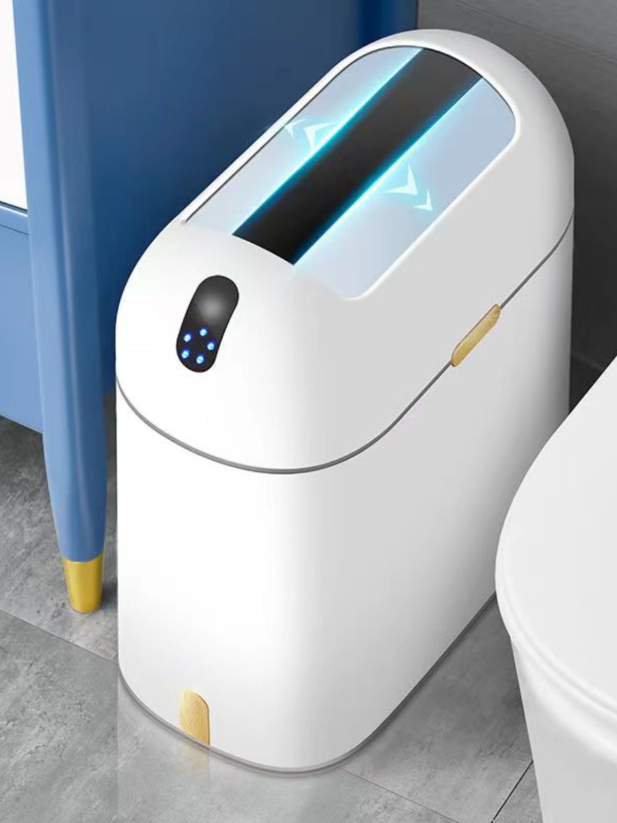 智能感应式垃圾桶家用卫生间家用卫生间厕所浴室卧室窄缝自动电动