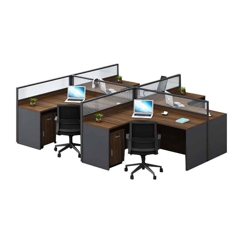 新品职员办公桌l型2/4/6/双单人位C组合工位屏风隔断卡座办公桌椅