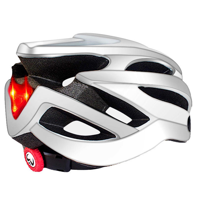 带尾灯警告骑行头盔男公路山地自行车一体单车安全帽