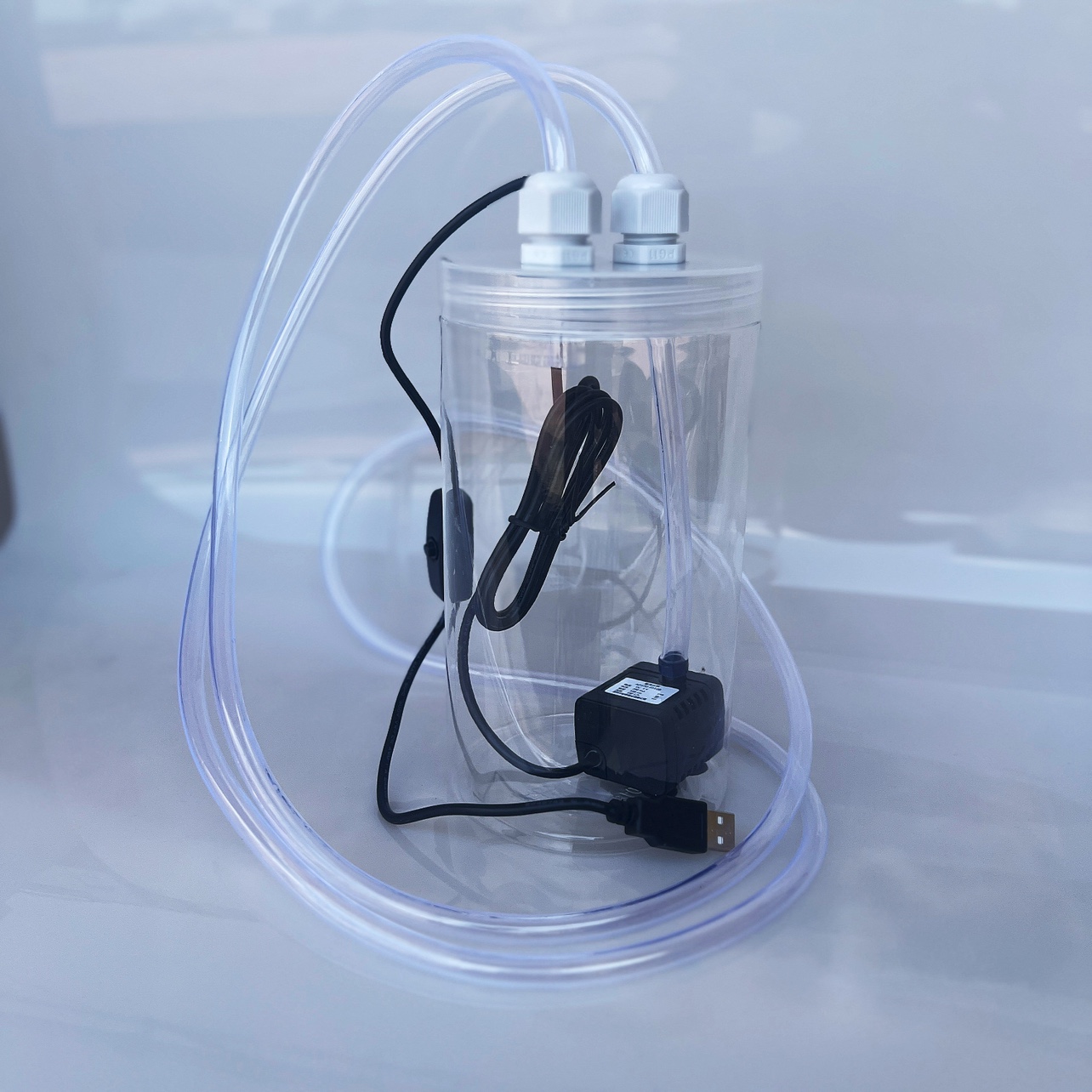 DIY电脑手机设备水冷循环水箱水桶水泵USB水管套装散热包邮5v 12v