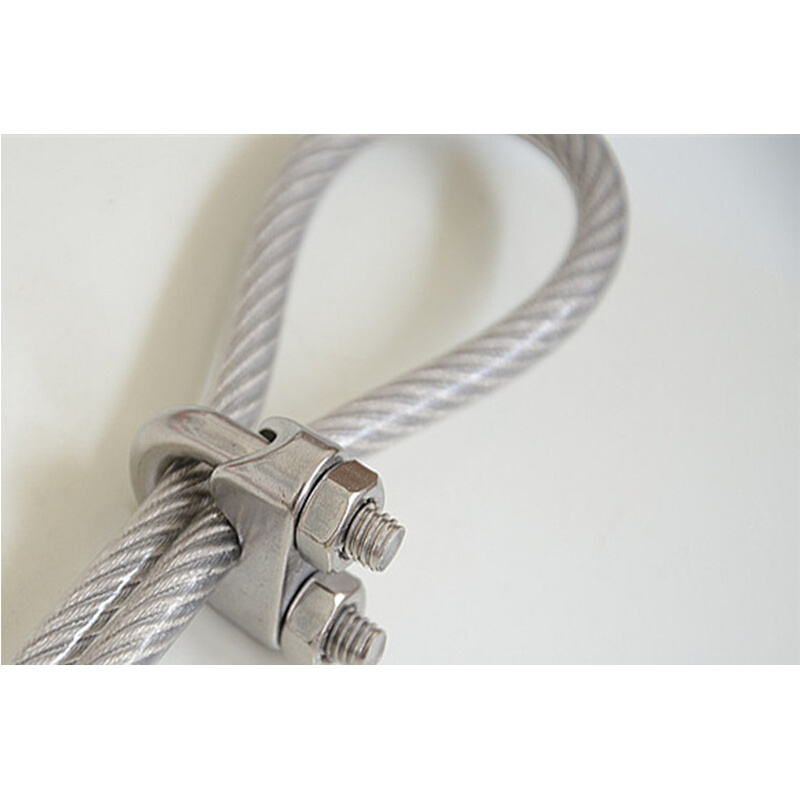 304不锈钢钢丝绳夹头M10 钢丝绳卡头10mm U型夹头M10