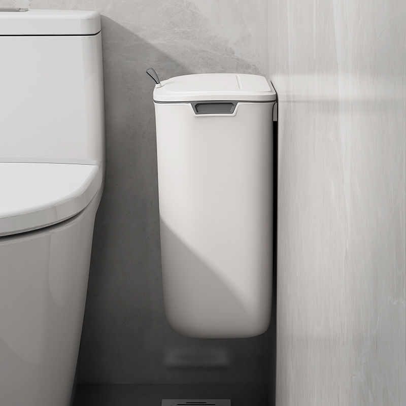 垃圾桶卫生间厕所壁挂式带盖家用创意厕纸收纳筒夹缝小纸篓卫生桶