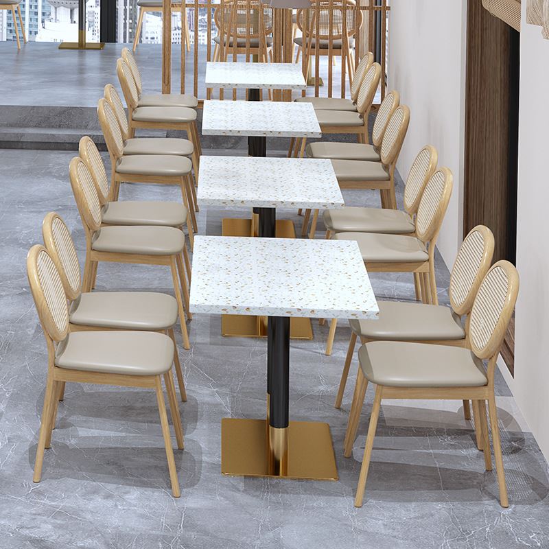 现代简约咖啡厅奶茶店桌椅组合工业风卡座沙发甜品饭店商用接待区