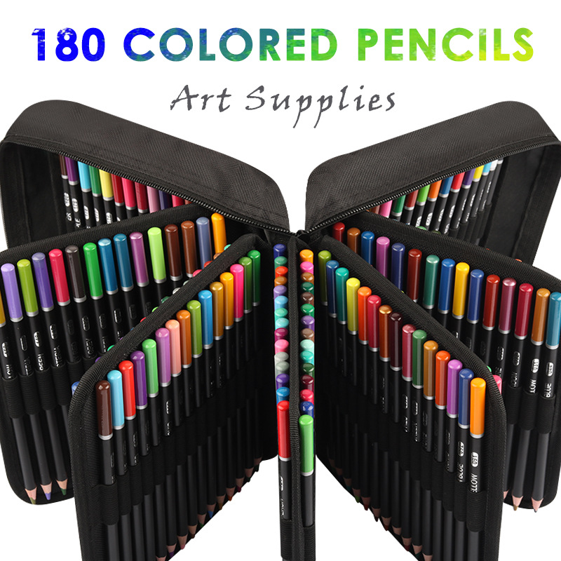 直销源头厂家180色油性彩铅套装 专业美术彩色铅笔  手绘涂鸦绘画
