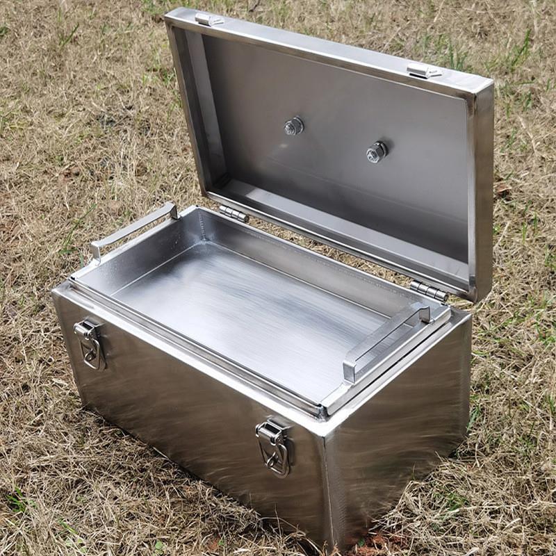 304不锈钢五金工具箱工业级手提式做收纳箱汽修家用储存箱