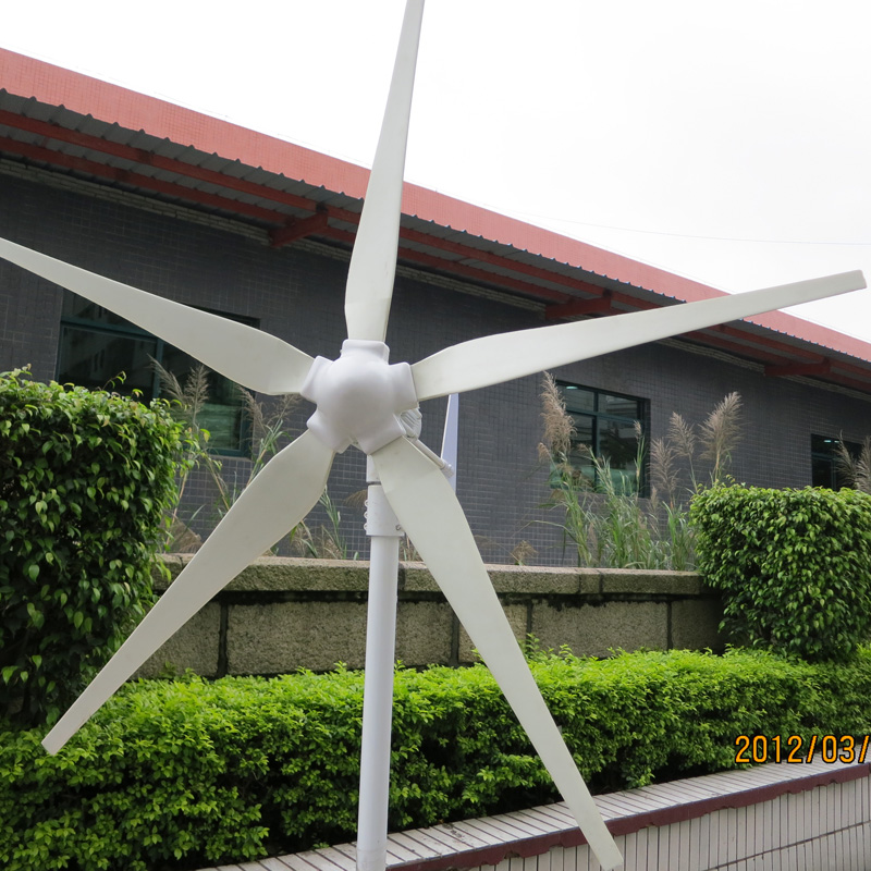 600W高效永磁家用风力发电机组铝合金外壳弱风型微风包邮风光互补