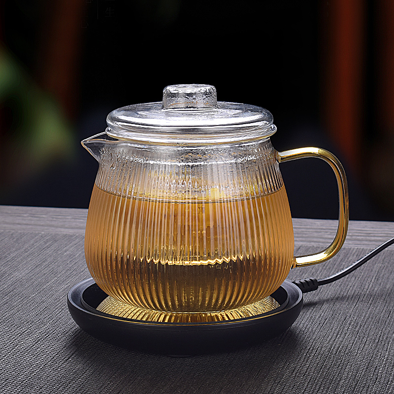 保温底座加热杯垫玻璃茶壶竖纹水杯加热器智能可调温恒温宝暖奶器