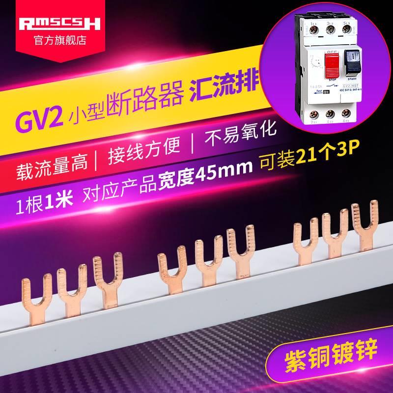 GV2电动机断路器NS2马达保护P紫铜汇流排6A45间距TGD1接线端子
