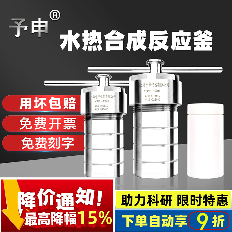 高温高压水热合成反应釜/小型聚四氟乙烯/实验室环保不锈钢消解罐