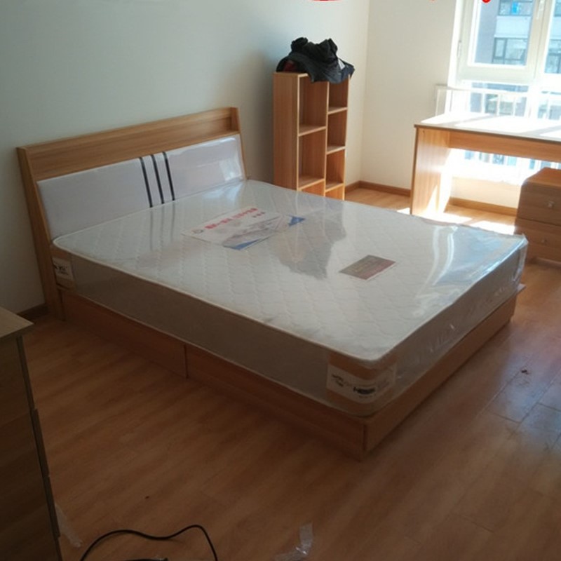 北京经济型板式床双人床1.8米高箱床1.2单人床箱体床1.5米储物床