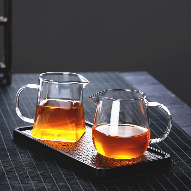 玻璃公道杯茶海分茶器透明耐高温大容量小号公杯功夫茶具加厚单个