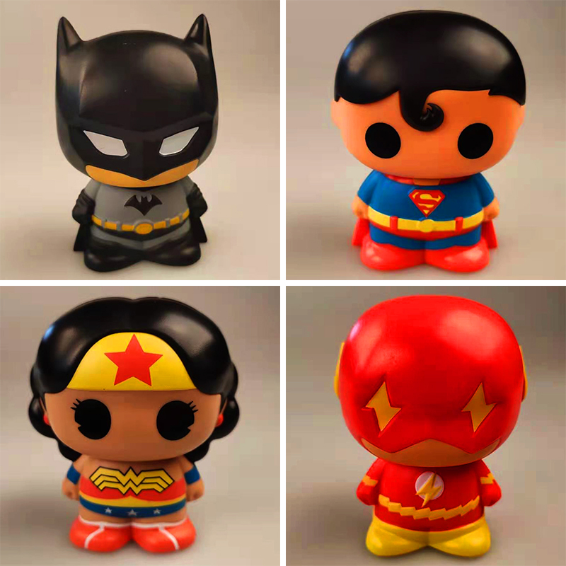 原装德克士正义联盟蝙蝠侠神奇女侠超人闪电侠公仔笔儿童玩具收藏