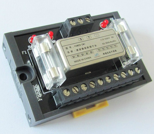 欧式接线端子台10A滤波器保险丝端子台220伏交流控制回路保护电源