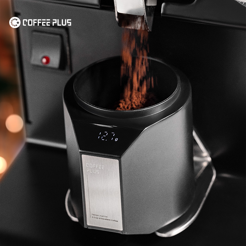 黑克带秤接粉杯咖啡称电子秤称手冲意式咖啡电子秤咖啡落粉器一体