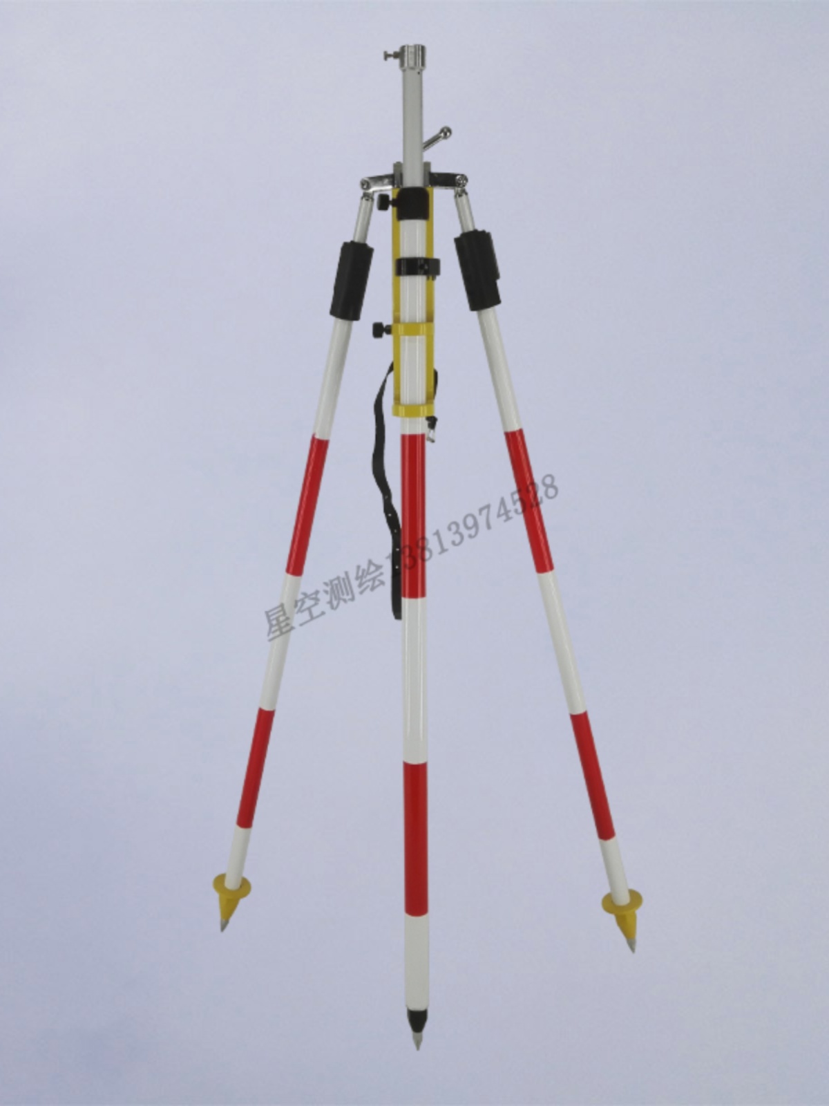 红白款重型带架对中杆/全站仪棱镜支架三脚架测绘测量后视棱镜杆
