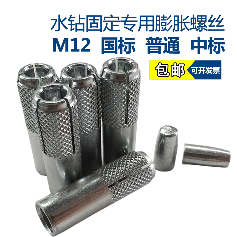 内膨胀螺丝内爆壁虎内迫式膨胀螺栓台式水钻固定支架用M12