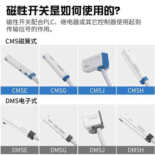磁性开关传感器CMSH/CMSG/DMSJ/cs1-u-m-f-j二线三线气缸感应接近