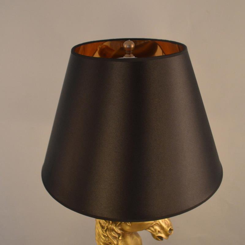 美式布艺灯罩外壳个性创意小台灯落地大灯罩黑色金色圆形简约卧室